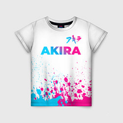 Футболка детская Akira neon gradient style: символ сверху, цвет: 3D-принт