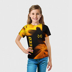 Футболка детская Exeed - gold gradient: надпись, символ, цвет: 3D-принт — фото 2