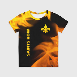 Футболка детская Saints Row - gold gradient: надпись, символ, цвет: 3D-принт