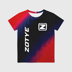 Футболка детская Zotye красный карбон, цвет: 3D-принт