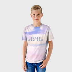 Футболка детская Bungo Stray Dogs sky clouds, цвет: 3D-принт — фото 2