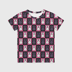 Футболка детская Ребенок идола - Кролики паттерн, цвет: 3D-принт