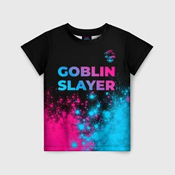Футболка детская Goblin Slayer - neon gradient: символ сверху, цвет: 3D-принт