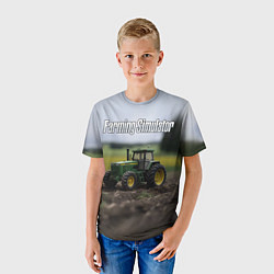 Футболка детская Farming Simulator - Игрушечный зеленый, цвет: 3D-принт — фото 2