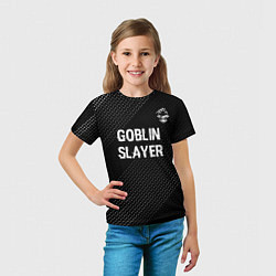 Футболка детская Goblin Slayer glitch на темном фоне: символ сверху, цвет: 3D-принт — фото 2