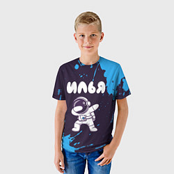 Футболка детская Илья космонавт даб, цвет: 3D-принт — фото 2
