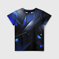 Футболка детская Blue black background, цвет: 3D-принт