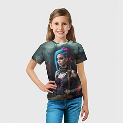 Футболка детская Fantasy Jinx Art Arcane League of Legends, цвет: 3D-принт — фото 2