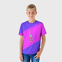 Футболка детская Гимнастка с мячом, цвет: 3D-принт — фото 2