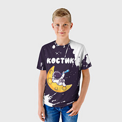 Футболка детская Костик космонавт отдыхает на Луне, цвет: 3D-принт — фото 2