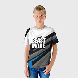 Футболка детская Beast mode - blue sport, цвет: 3D-принт — фото 2