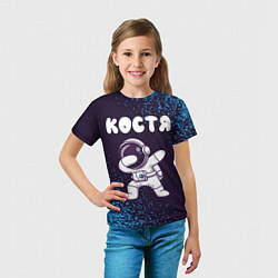 Футболка детская Костя космонавт даб, цвет: 3D-принт — фото 2