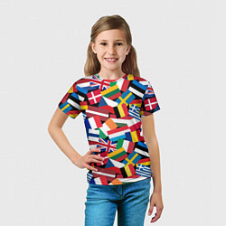 Футболка детская Флаги стран Европейского Союза, цвет: 3D-принт — фото 2