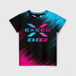 Футболка детская Exeed - neon gradient, цвет: 3D-принт