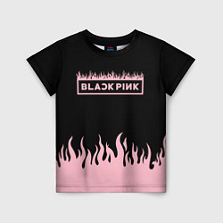 Футболка детская Blackpink - flames, цвет: 3D-принт