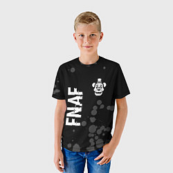 Футболка детская FNAF glitch на темном фоне: надпись, символ, цвет: 3D-принт — фото 2