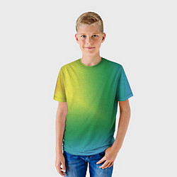 Футболка детская Радужный градиент, цвет: 3D-принт — фото 2