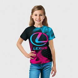 Футболка детская Lexus - neon gradient, цвет: 3D-принт — фото 2