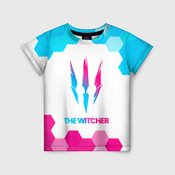 Футболка детская The Witcher neon gradient style, цвет: 3D-принт