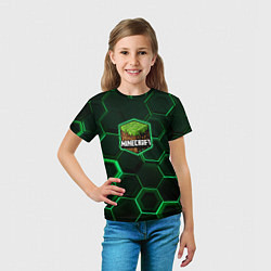 Футболка детская Minecraft Logo Плиты, цвет: 3D-принт — фото 2