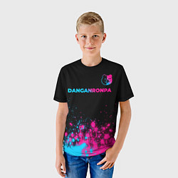 Футболка детская Danganronpa - neon gradient: символ сверху, цвет: 3D-принт — фото 2
