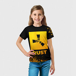 Футболка детская Rust - gold gradient, цвет: 3D-принт — фото 2