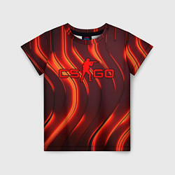 Футболка детская CS GO red neon, цвет: 3D-принт