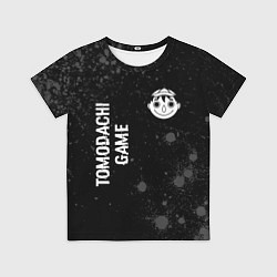 Футболка детская Tomodachi Game glitch на темном фоне: надпись, сим, цвет: 3D-принт