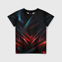 Футболка детская Black red abstract, цвет: 3D-принт