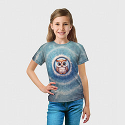 Футболка детская Забавная мудрая сова, цвет: 3D-принт — фото 2