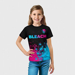 Футболка детская Bleach - neon gradient: символ сверху, цвет: 3D-принт — фото 2