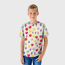 Футболка детская Минералы и кристаллы, цвет: 3D-принт — фото 2