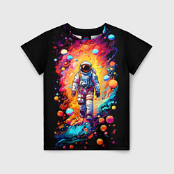 Футболка детская Астронавт на прогулке, цвет: 3D-принт
