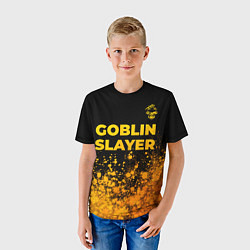 Футболка детская Goblin Slayer - gold gradient: символ сверху, цвет: 3D-принт — фото 2