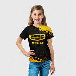 Футболка детская Geely - gold gradient, цвет: 3D-принт — фото 2