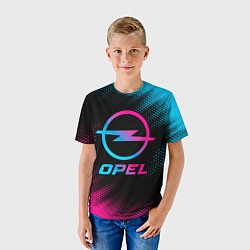 Футболка детская Opel - neon gradient, цвет: 3D-принт — фото 2