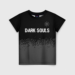 Футболка детская Dark Souls glitch на темном фоне: символ сверху, цвет: 3D-принт