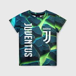 Футболка детская Juventus green neon, цвет: 3D-принт