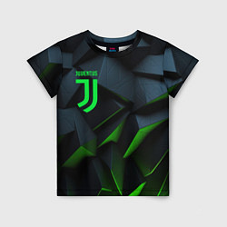 Футболка детская Juventus black green logo, цвет: 3D-принт