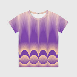 Футболка детская Фиолетовый градиент в полоску, цвет: 3D-принт