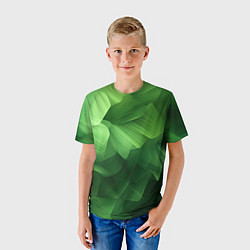 Футболка детская Green lighting background, цвет: 3D-принт — фото 2