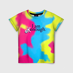 Футболка детская I Am Kenough Tie-Dye, цвет: 3D-принт