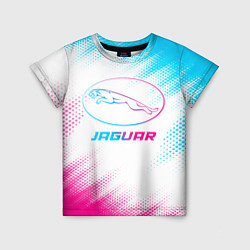 Футболка детская Jaguar neon gradient style, цвет: 3D-принт