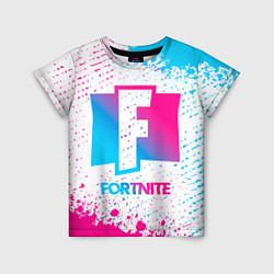 Футболка детская Fortnite neon gradient style, цвет: 3D-принт