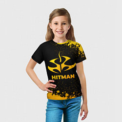 Футболка детская Hitman - gold gradient, цвет: 3D-принт — фото 2