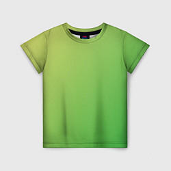 Футболка детская Градиент - зеленый лайм, цвет: 3D-принт