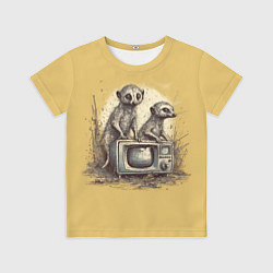 Футболка детская Сурикаты ждут новостей, цвет: 3D-принт