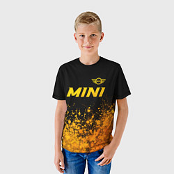 Футболка детская Mini - gold gradient посередине, цвет: 3D-принт — фото 2
