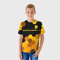 Футболка детская League of Legends - gold gradient: символ сверху, цвет: 3D-принт — фото 2