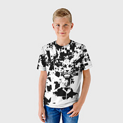 Футболка детская Морда льва - абстракция, цвет: 3D-принт — фото 2